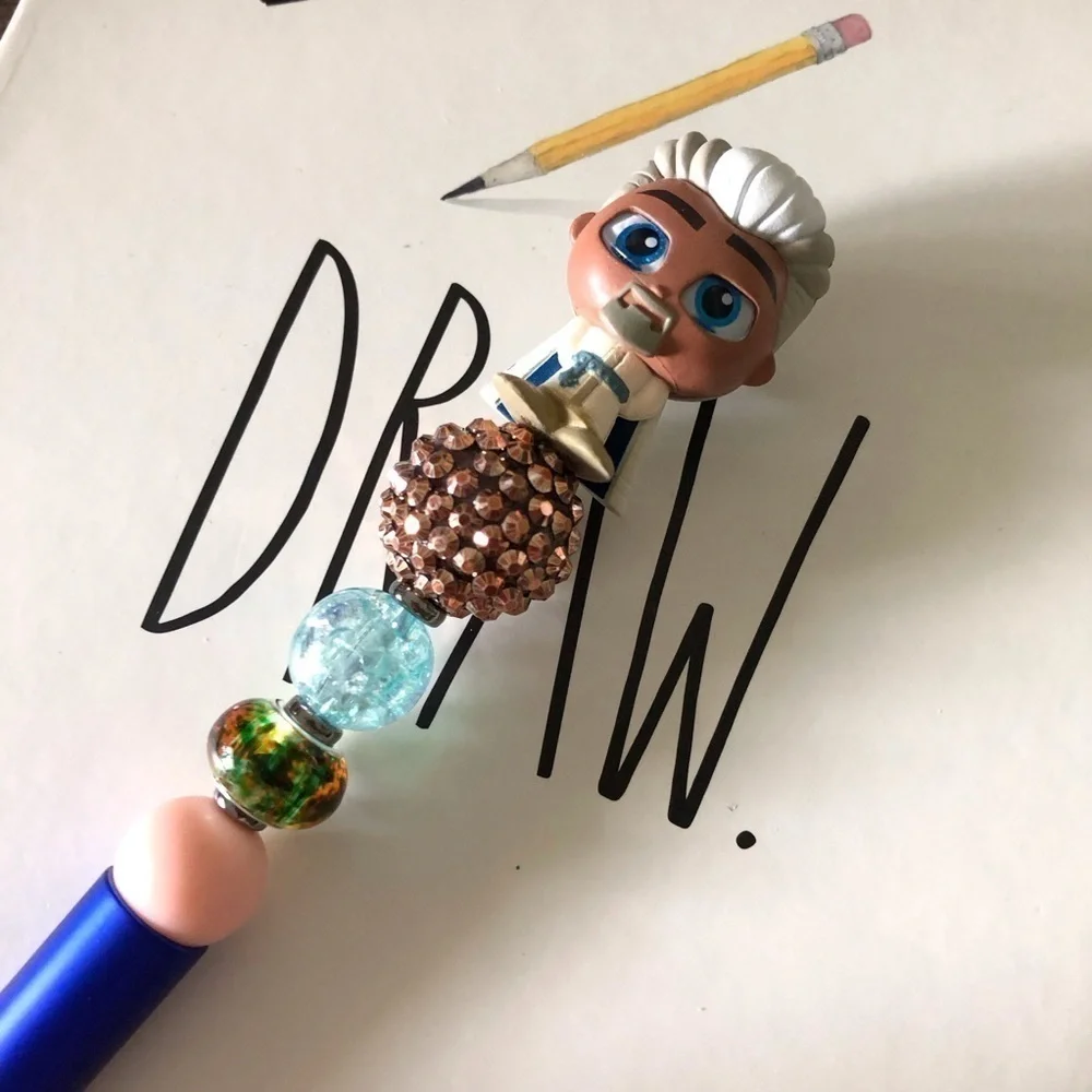 Disney Doorables: Wish: King Magnifico handmade beaded pen